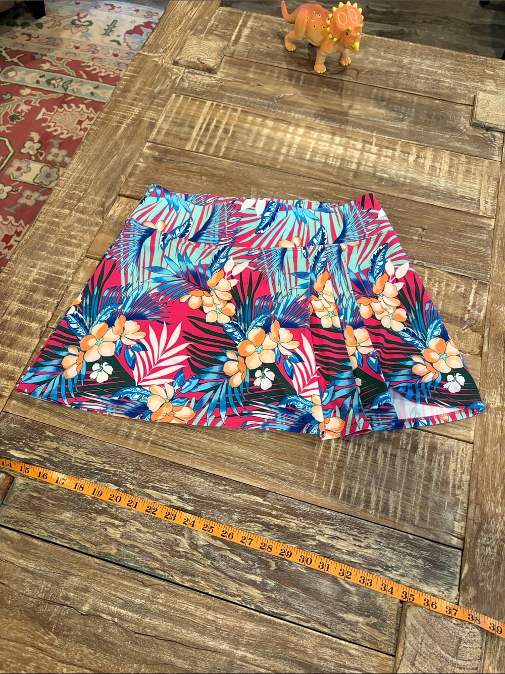 Tommy Bahama Pink Teal Floral Women’s Golf Tennis Skort L Excellent Condition